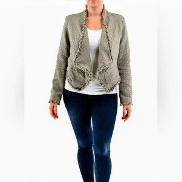 Blank Nyc Tweed Open Front Cropped Blazer size S - Picture 1 of 6
